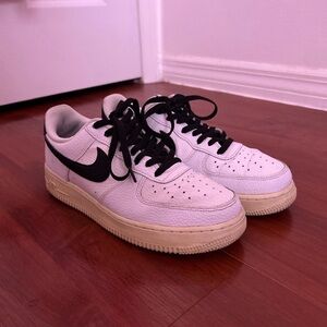 Black and White Nike Air Force 1 Sneakers